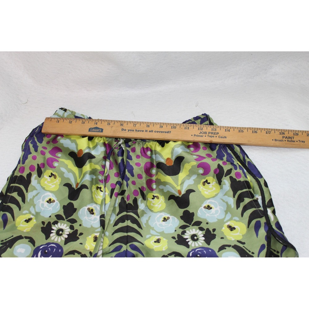 Zara Womens Floral Print Satin Shorts Green Purple Women size S  RN77302 NWT - Picture 9 of 10